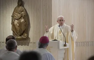 El Papa durante la homilía. Foto: L'Osservatore Romano 