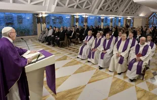 El Papa durante la Misa. Foto: L'Osservatore Romano 