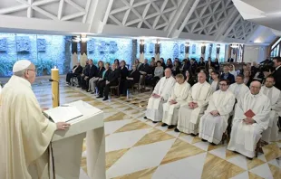 El Papa durante la Misa. Foto: L'Osservatore Romano 