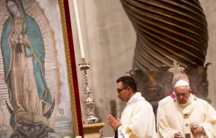 El Papa Francisco celebra la Misa por la Virgen de Guadalupe - Foto: Daniel Ibáñez (ACI Prensa) 