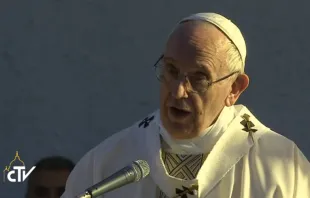 El Papa durante la homilía. Foto: Captura Youtube 