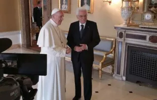 El Papa y el Presidente de Italia, Sergio Mattarella 