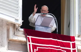 El Papa Francisco en el Ángelus de este domingo 16 de julio. Crédito: Vatican Media 