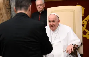 Audiencia del Papa Francisco con miembros de  Obras Misionales Pontificias. Crédito: Vatican Media 