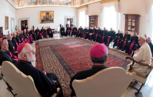 Papa Francisco y los obispos de Chile / Cru00e9dito: Vatican Media - ACI Prensa 