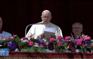 Papa Francisco en el Mensaje de Pascua 2022. Foto: Captura video 