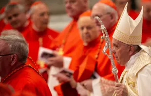 Papa Francisco con cardenales/Imagen referencial. Crédito: Daniel Ibáñez/ACI Prensa 