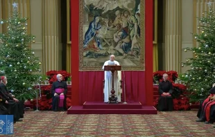 Discurso del Papa Francisco a la Curia Romana. Foto: Captura Vatican Media 