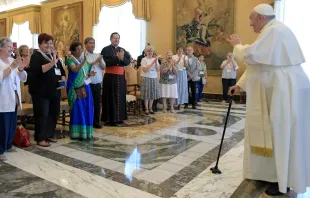 El Papa con miembros de Red Internacional de Legisladores Católicos. Crédito: Vatican Media 