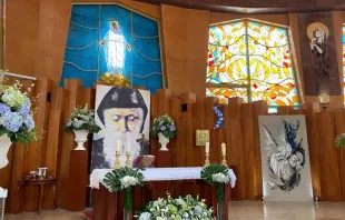 Interior de la parroquia maronita de Nuestra Señora del Líbano. Crédito: Cortesía de Erick Galicia. 