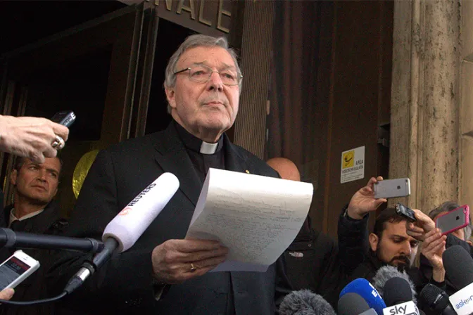 Cardenal Pell revela su experiencia en prisión por un crimen que no cometió