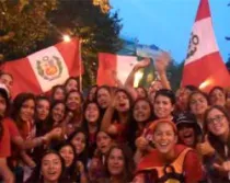 Un grupo de peregrinas en Cibeles (foto ACI Prensa)