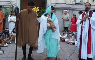 Pesebre viviente. Cru00e9dito: Santuario San Cayetano de Liniers, Argentina.  