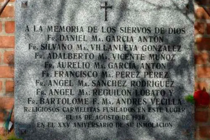 Retiran placa conmemorativa de beatos mártires fusilados en la Guerra Civil Española