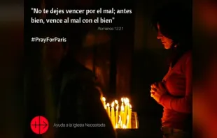 Ayuda a la Iglesia Necesitada anima a rezar por las vu00edctimas de Paru00eds. Foto: AIN 