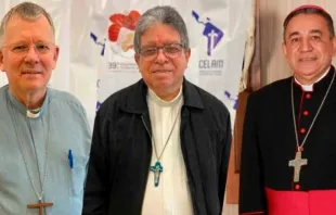 Mons. Jaime Spengler, Mons. José Luis Azuaje y Mons. José Domingo Ulloa. Crédito: Adn.celam.org 