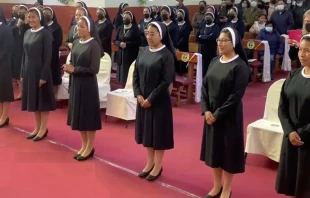 Profesiu00f3n religiosa de hermanas Salesianas Misioneras. Cru00e9dito: Parroquia Jesu00fas Obrero. 