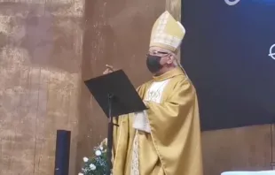 Mons. Ramón Castro Castro en Misa del 21 de noviembre, Solemnidad de Cristo Rey. Crédito: Captura de video / Diócesis de Cuernavaca. 