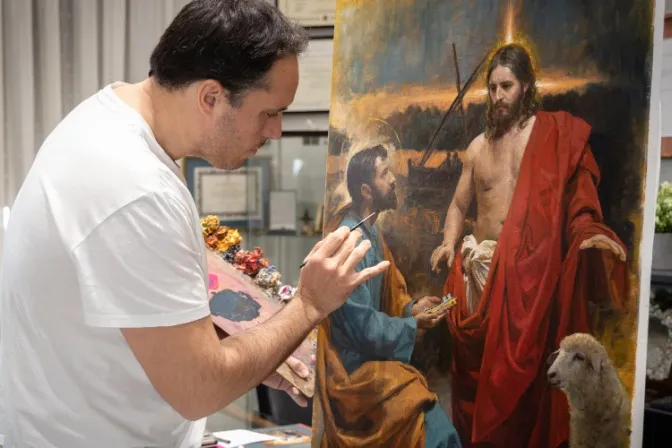 Artista explica el significado del sello postal del Vaticano para Pascua 2023