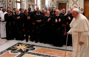 El Papa Francisco recibió en el Vaticano a miembros de la Congregación del Santísimo Redentor. Crédito: Vatican Media 