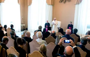 El Papa en el encuentro: Foto: L'Osservatore Romano 