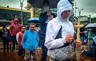 Fieles participan en el Rosario de Hombres en Bogotá (Colombia). Crédito: Cortesía Eduardo Berdejo / ACI Prensa 