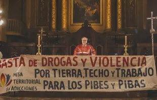 Misa de los descartados "¡Basta de drogas y violencia!". Crédito: Cortesía Juan Esteban Álvarez 