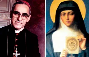 San Óscar Romero y Santa Margarita María de Alacoque. Crédito: Arquidiócesis de El Salvador 