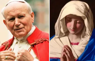 San Juan Pablo II y la Virgen María. 