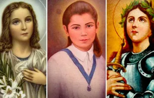 Santa María Goretti, la Beata Laura Vicuña y Santa Juana de Arco / Foto: Dominio Público 