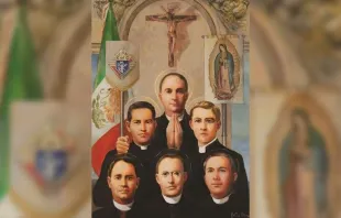 Los seis santos mártires mexicanos miembros de los Caballeros de Colón. 