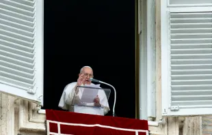 Imagen del Papa Francisco en el Ángelus de este domingo. Crédito: Vatican Media 