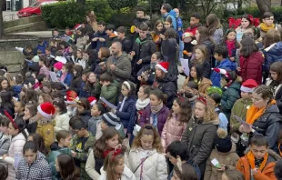 Un grupo de niu00f1os espau00f1oles sembradores de estrellas de Infancia Misionera. /Cru00e9dito: Obras Misionales Pontificias Espau00f1a 