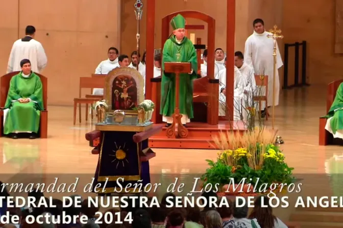 [VIDEO] Señor de los Milagros recorrió calles de Los Ángeles en Estados Unidos