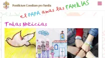 Captura de pantalla de sitio web sobre el Papa Francisco para niños.