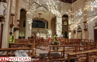 Iglesia de San Antonio tras el atentado en Sri Lanka. Foto: Captura EWTN Noticias 
