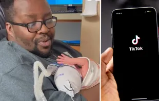 Video de TikTok de Daniel Johnson y su bebé de 22 meses. Crédito: Captura de Video de TikTok 