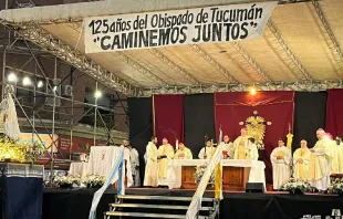 El Nuncio Apostólico durante el cierre del Jubileo por los 125 años de la Arquidiócesis. Crédito: Ministerio de Salud Pública de Tucumán 