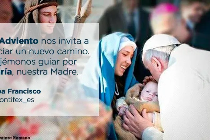 Papa Francisco alienta a vivir Adviento en compañía de María