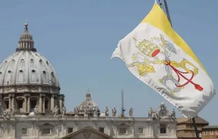 Bandera y Ciudad del Vaticano. Crédito: ACI Prensa. 