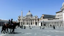 Estado de alerta sanitaria en el Vaticano. Foto: Daniel Ibáñez / ACI Prensa
