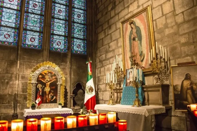 Esta imagen de la Virgen de Guadalupe fue coronada en la Catedral de Notre Dame