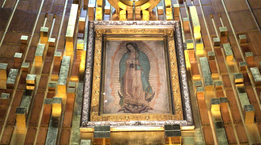 Imagen original de la Virgen de Guadalupe en su Santuario en Ciudad de Mu00e9xico. Foto: David Ramos / ACI Prensa.?w=200&h=150