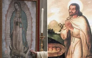 Cuadro Virgen de Guadalupe. Foto: Daniel Ibáñez / ACI Prensa. San Juan Diego. Crédito: Dominio Público 