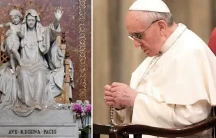 Regina Pacis. Foto: Mercedes De La Torre / Papa Francisco. Foto: Vatican Media 
