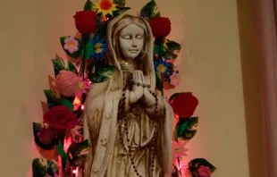 Imagen de la Virgen de Guadalupe que supuestamente llora. Foto: Periódico diocesano Presencia. 