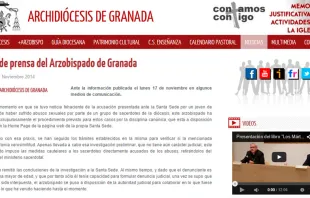 Comunicado del Arzobispado de Granada (Espau00f1a) 