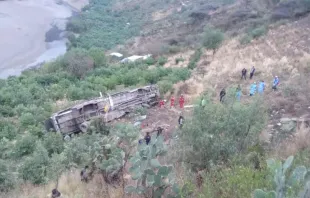 Accidente en carretera Ayacucho-Huancayo. Crédito: Twitter / Ministerio de Salud de Perú.