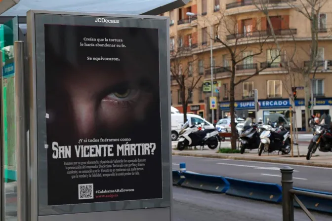 Uno de los carteles de la campaña de la Asociación Católica de Propagandistas con motivo de Halloween en España.