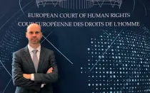 Jean-Paul Van De Walle, abogado de ADF Internacional, en la sede del Tribunal Europeo de Derechos Humanos.